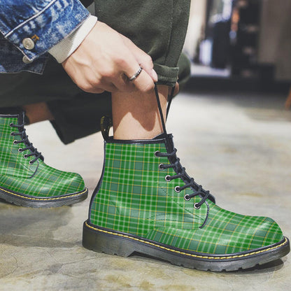 Currie Tartan Plaid Leather Boots