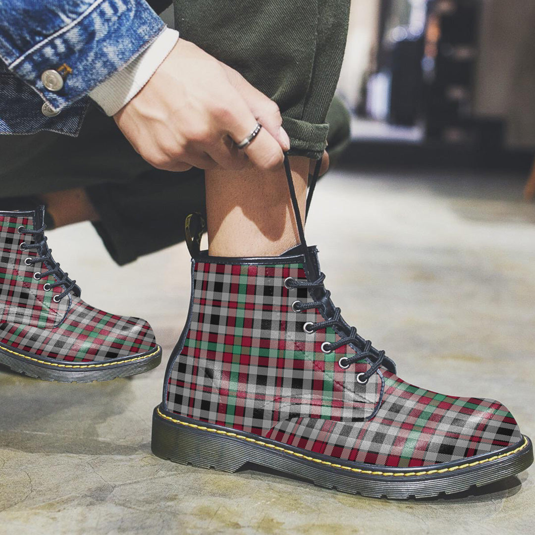 Borthwick Ancient Tartan Plaid Leather Boots