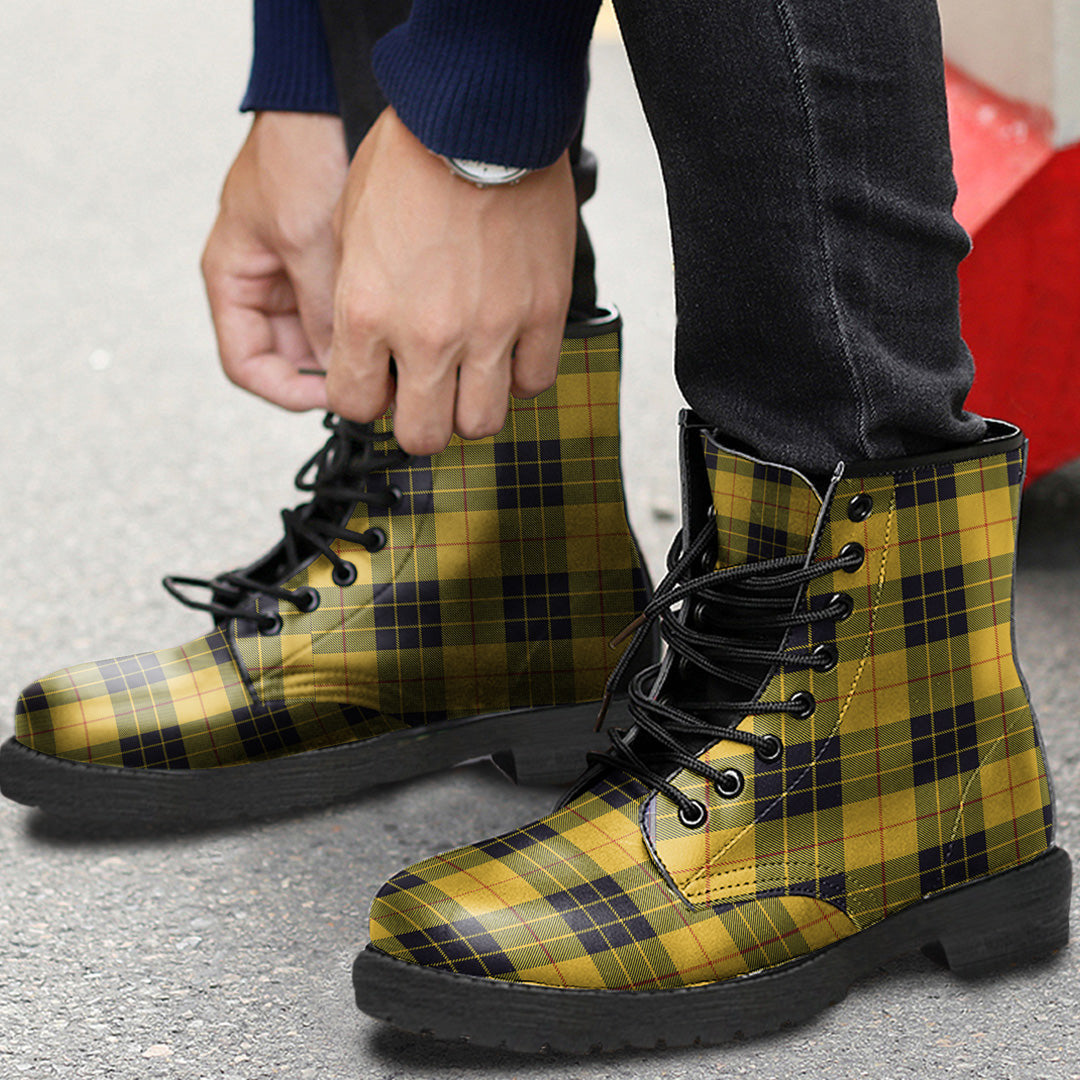 MacLeod of Lewis Ancient Tartan Plaid Leather Boots