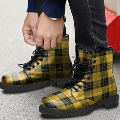 MacLeod of Lewis Ancient Tartan Plaid Leather Boots