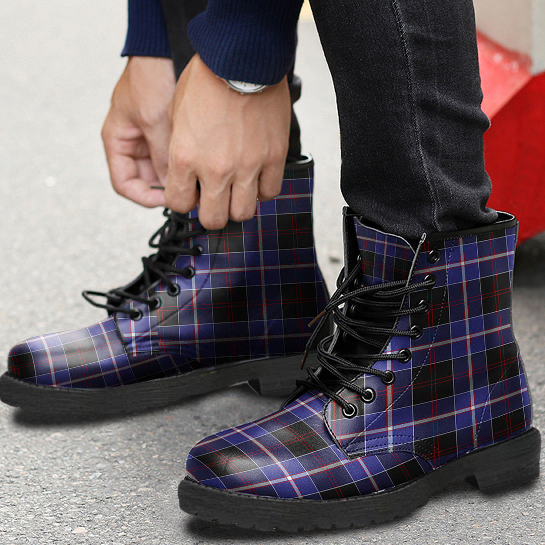 Dunlop Modern Tartan Plaid Leather Boots