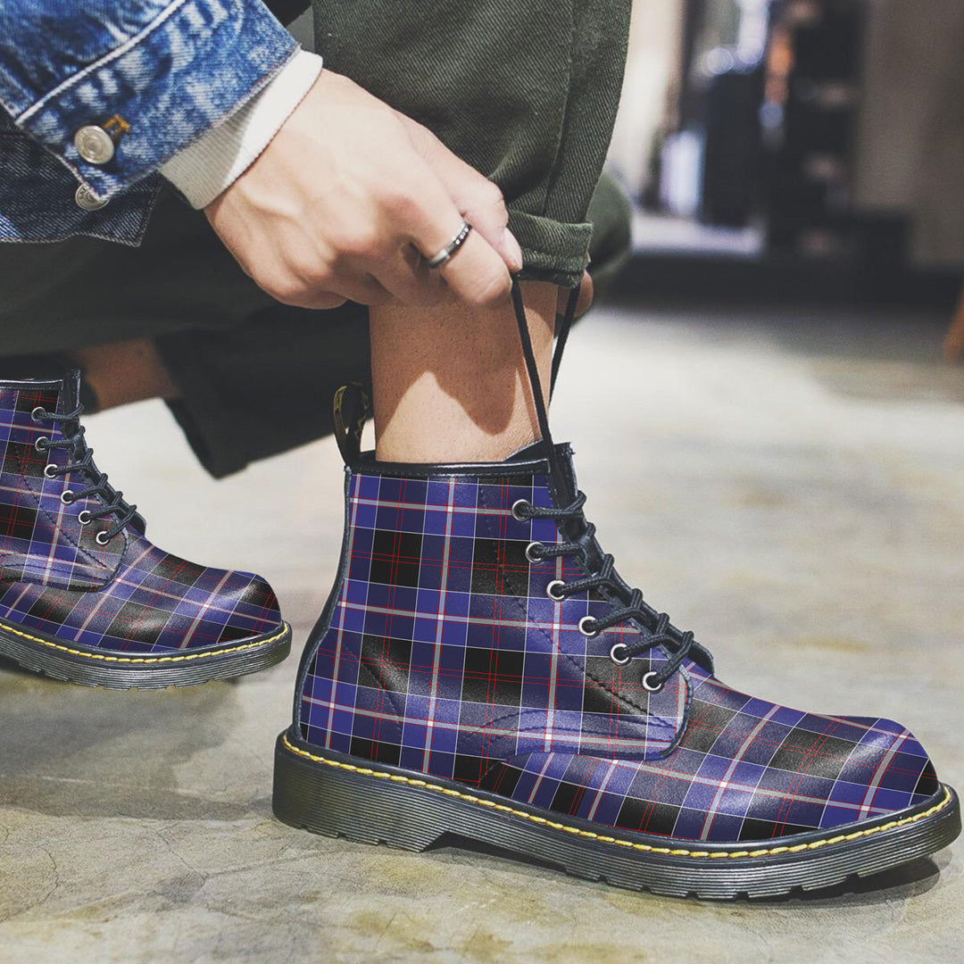 Dunlop Modern Tartan Plaid Leather Boots