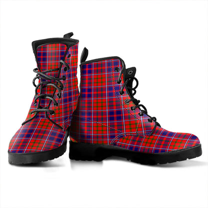 Cameron of Lochiel Modern Tartan Plaid Leather Boots