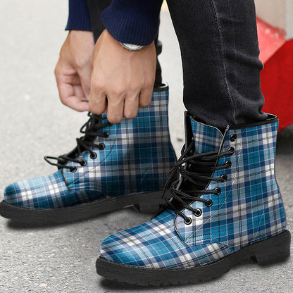 Roberton Tartan Plaid Leather Boots