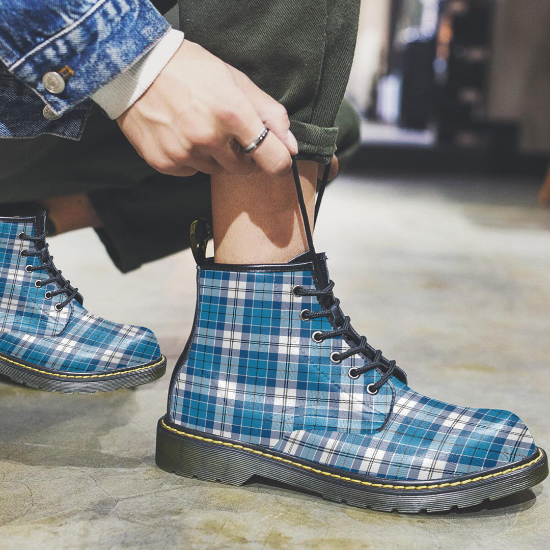 Roberton Tartan Plaid Leather Boots