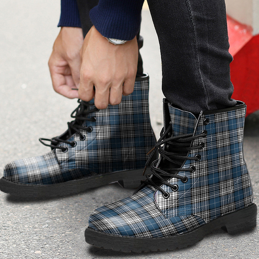 Napier Modern Tartan Plaid Leather Boots