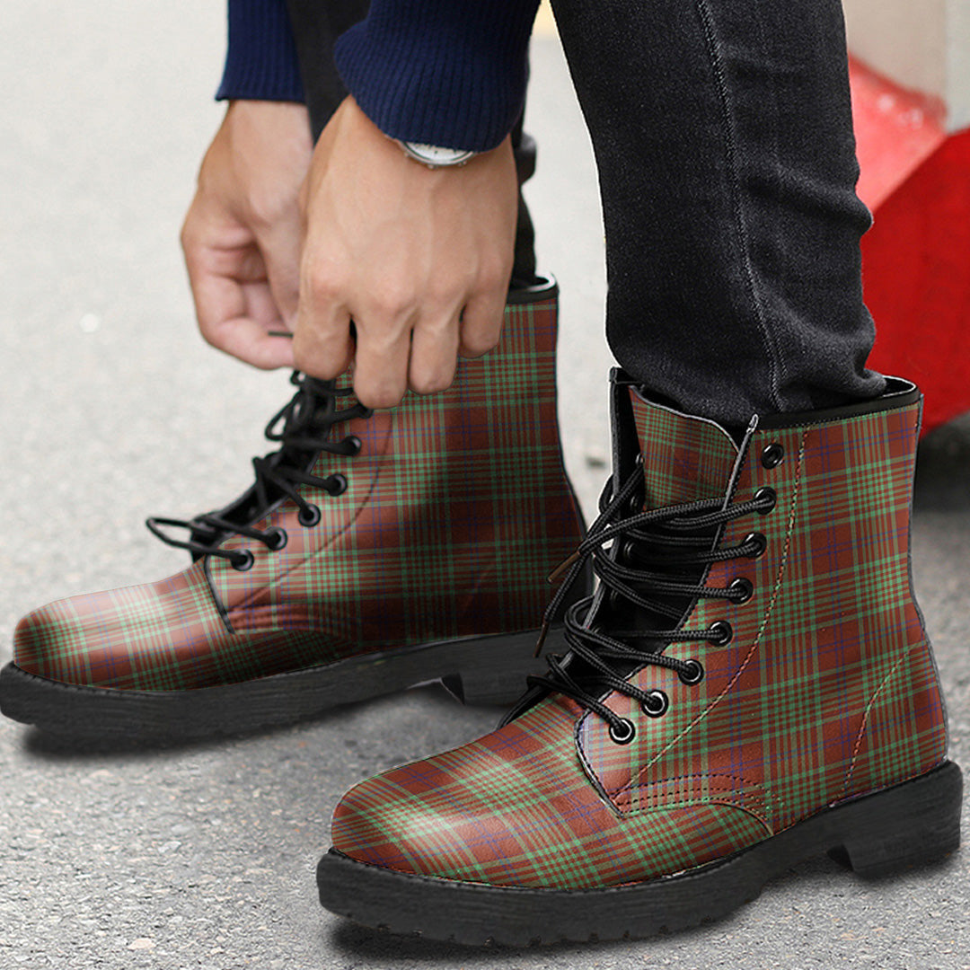 MacGillivray Hunting Ancient Tartan Plaid Leather Boots
