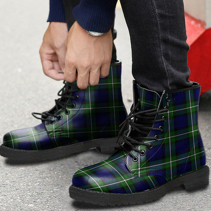 Forbes Modern Tartan Plaid Leather Boots