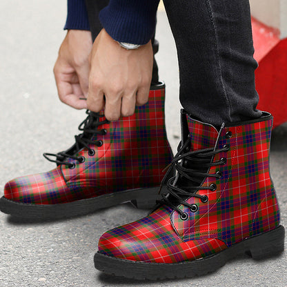 Fraser Modern Tartan Plaid Leather Boots