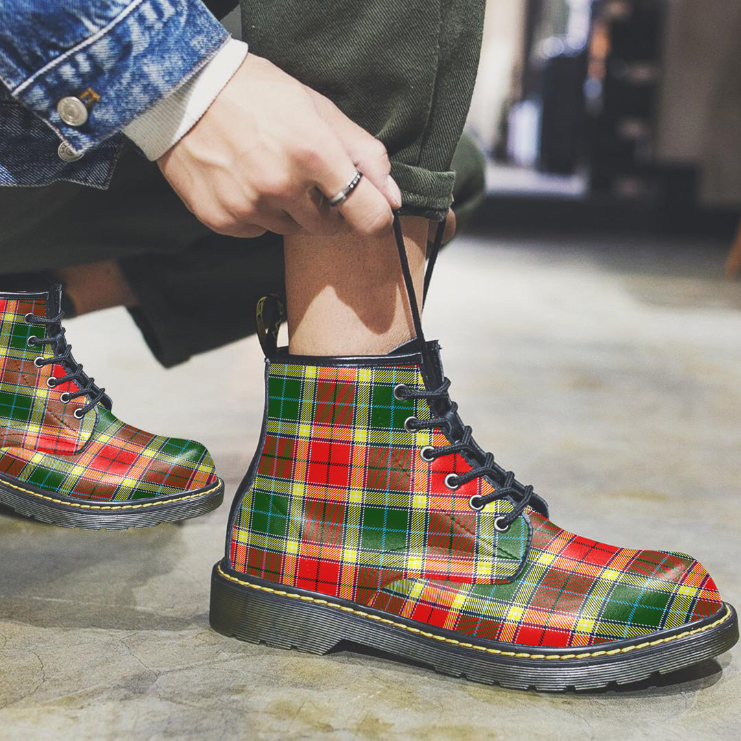 Gibbs Tartan Plaid Leather Boots