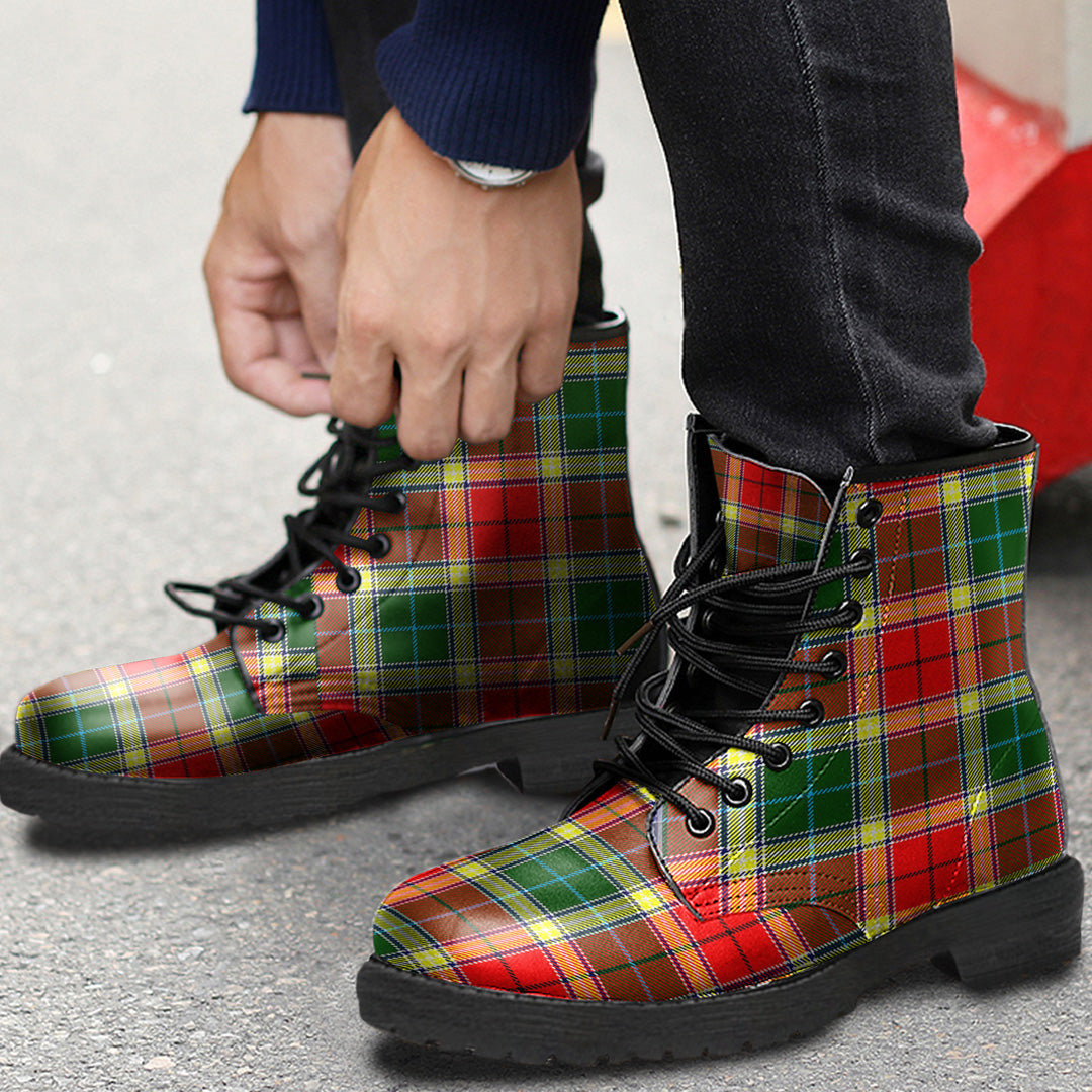 Gibbs Tartan Plaid Leather Boots