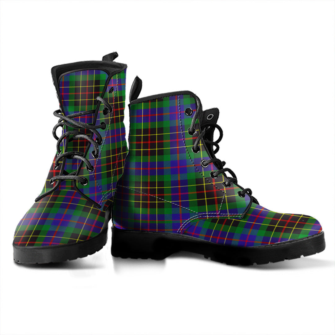 Brodie Hunting Modern Tartan Plaid Leather Boots