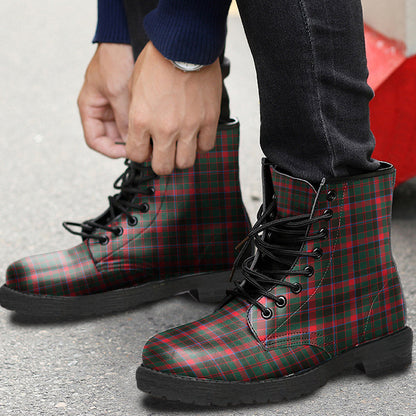 Cumming Hunting Modern Tartan Plaid Leather Boots