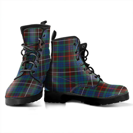 Fraser Hunting Ancient Tartan Plaid Leather Boots