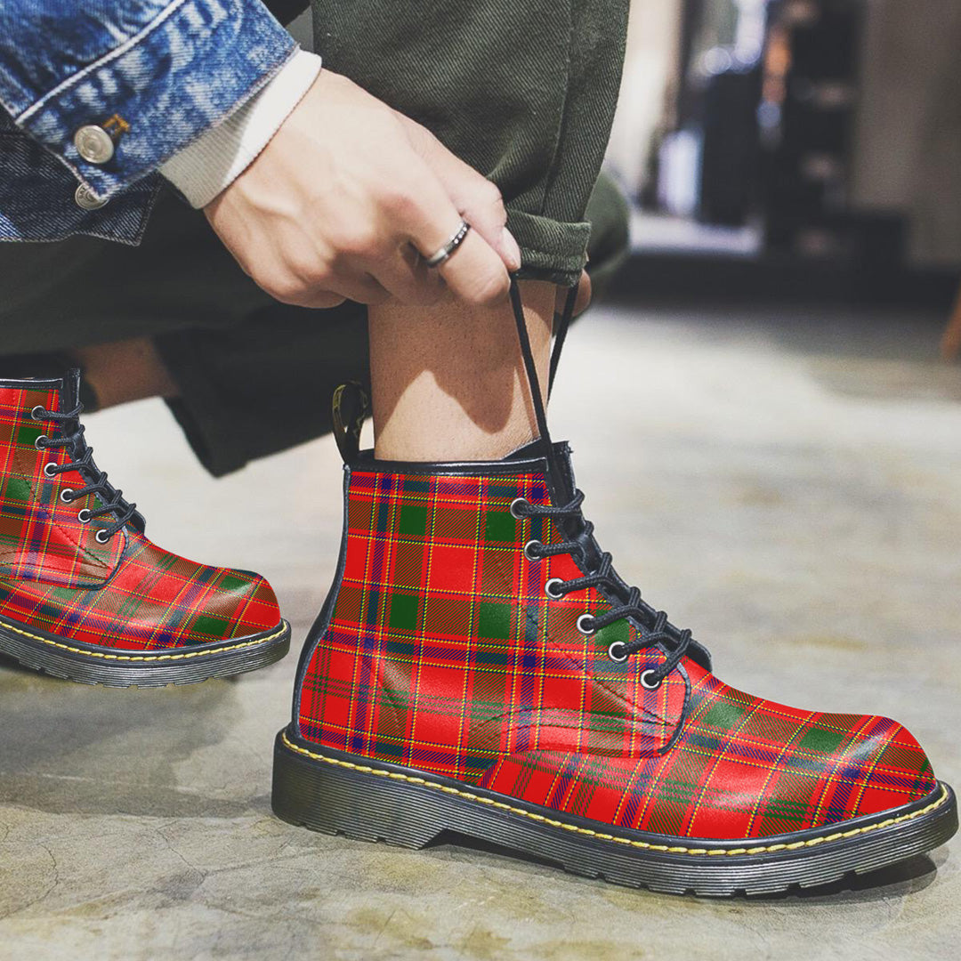 Munro Modern Tartan Plaid Leather Boots