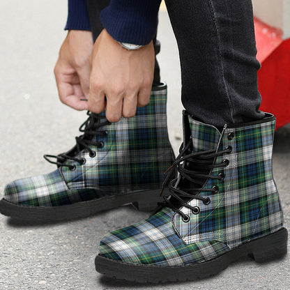 Gordon Dress Ancient Tartan Plaid Leather Boots