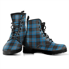 Angus Ancient Tartan Plaid Leather Boots