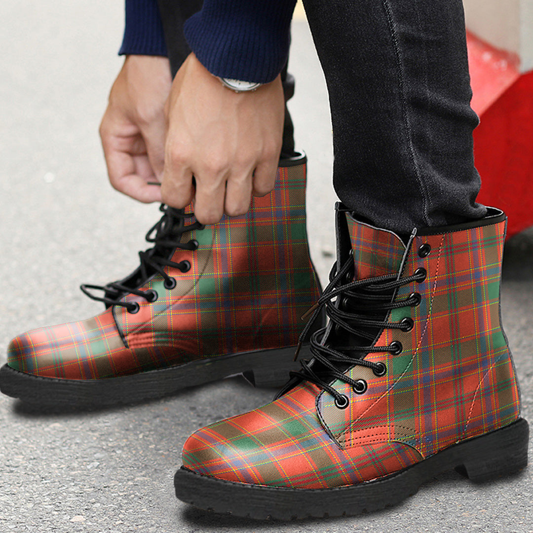 Munro Ancient Tartan Plaid Leather Boots