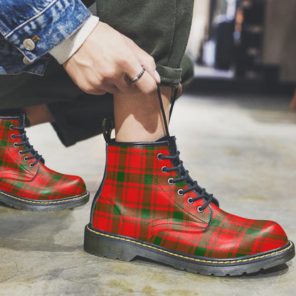 MacQuarrie Modern Tartan Plaid Leather Boots