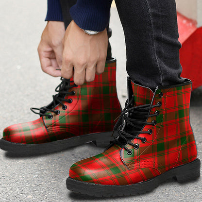 MacQuarrie Modern Tartan Plaid Leather Boots