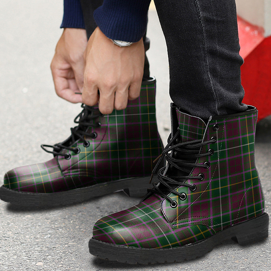 Crosbie Tartan Plaid Leather Boots