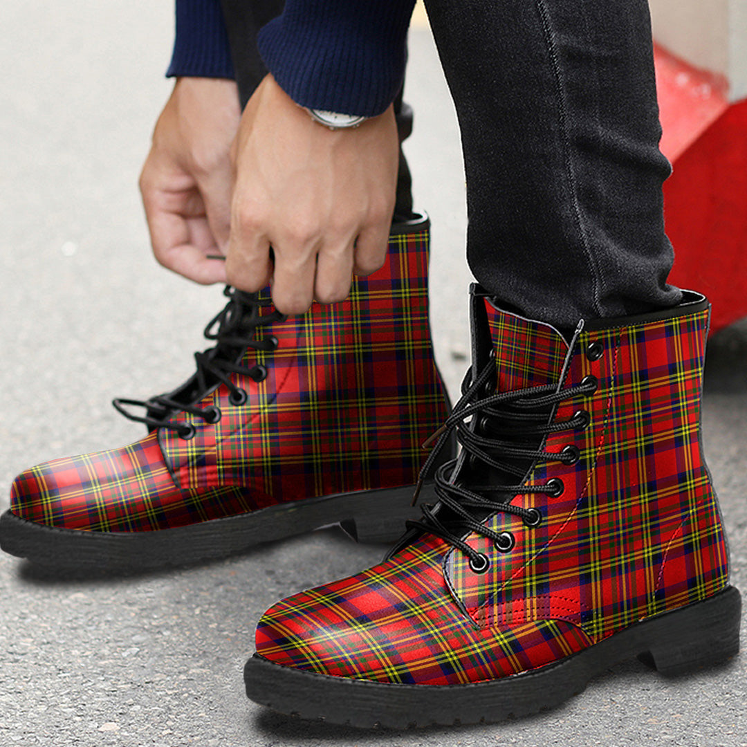 Hepburn Tartan Plaid Leather Boots