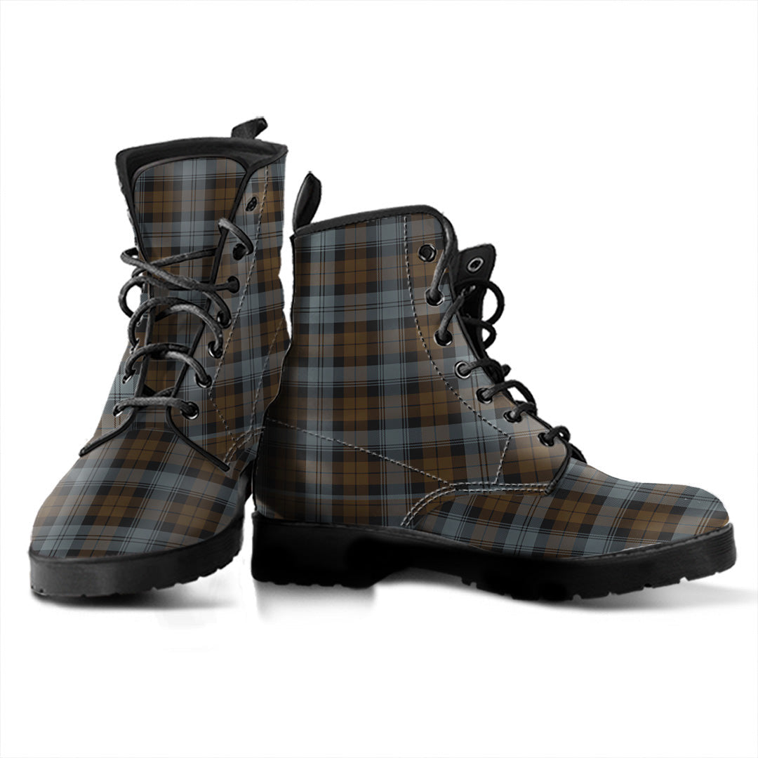 BlackWatch Weathered Tartan Plaid Leather Boots