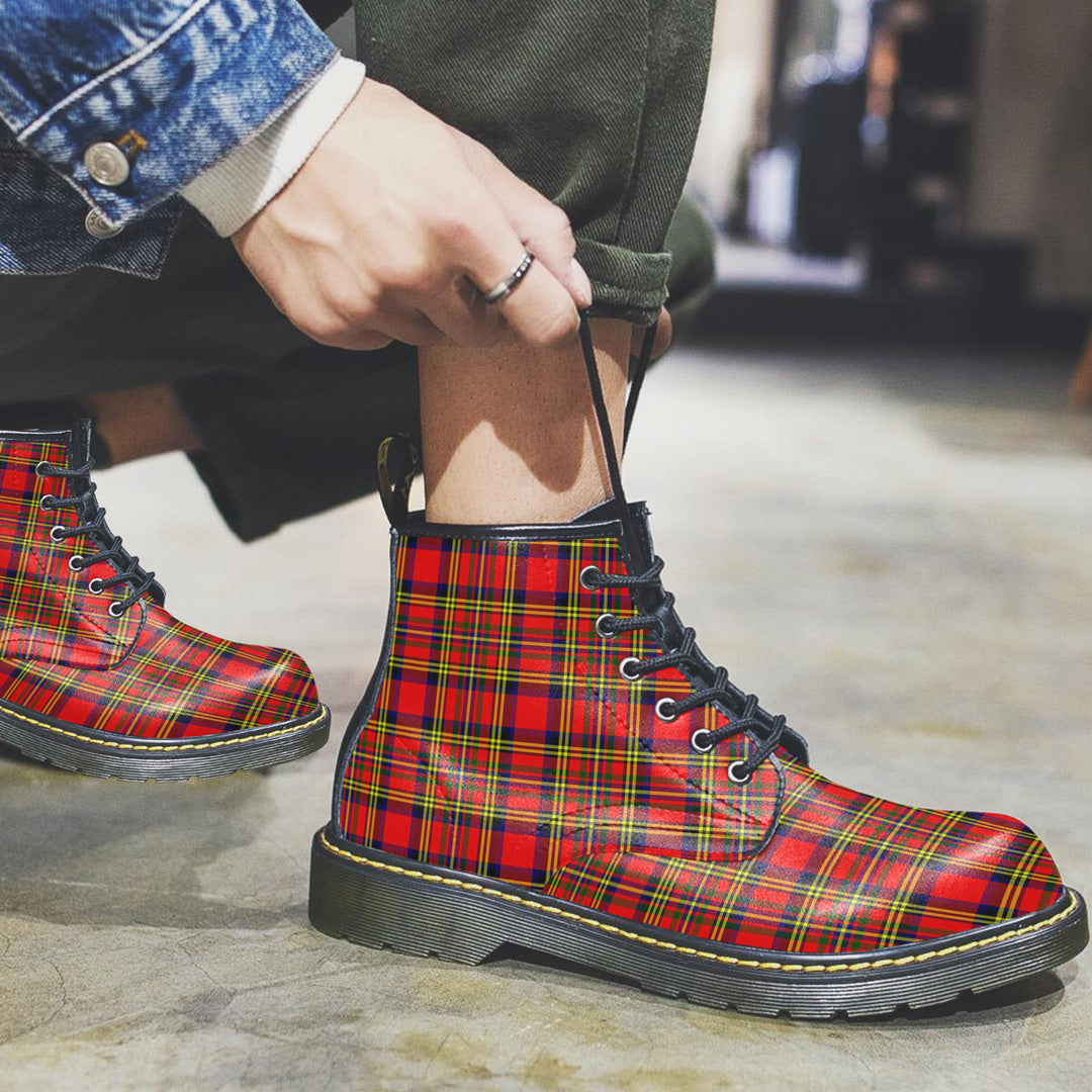 Hepburn Tartan Plaid Leather Boots