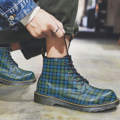 Smith Ancient Tartan Plaid Leather Boots