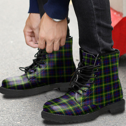 Watson Modern Tartan Plaid Leather Boots