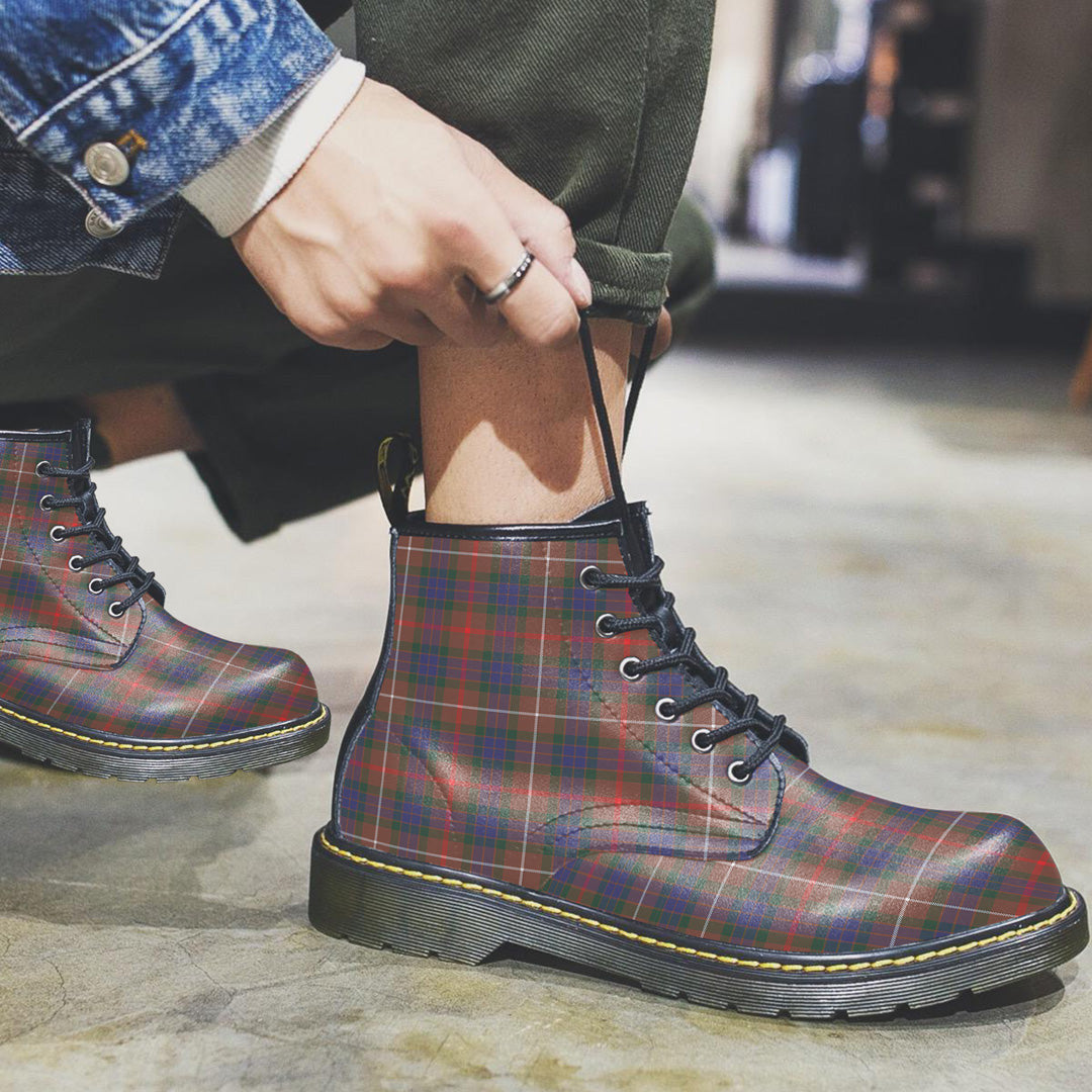 Fraser Hunting Modern Tartan Plaid Leather Boots