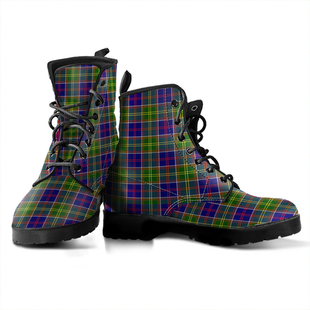 Ayrshire District Tartan Plaid Leather Boots