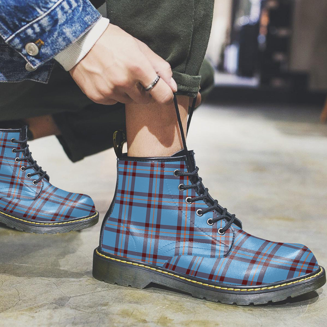 Elliot Ancient Tartan Plaid Leather Boots