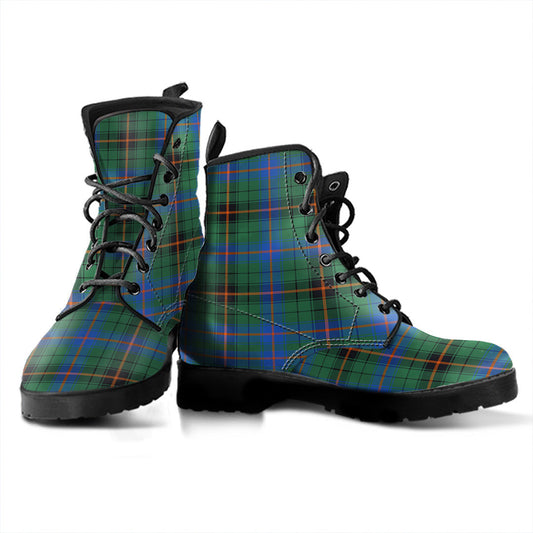 Davidson Ancient Tartan Plaid Leather Boots