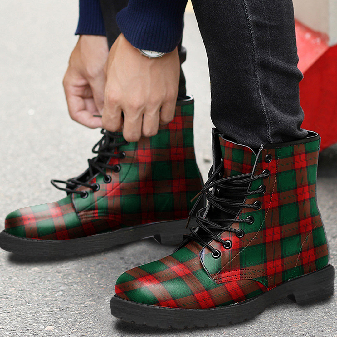 Stewart Atholl Modern Tartan Plaid Leather Boots