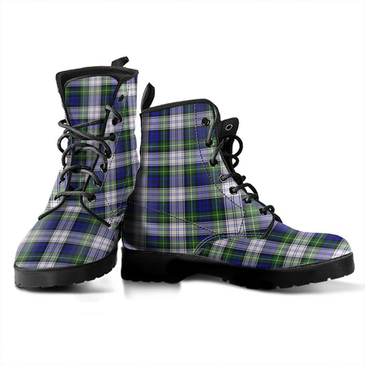 Gordon Dress Modern Tartan Plaid Leather Boots