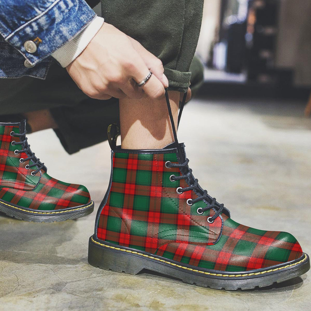 Stewart Atholl Modern Tartan Plaid Leather Boots