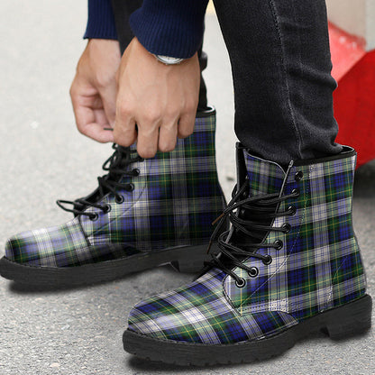 Gordon Dress Modern Tartan Plaid Leather Boots