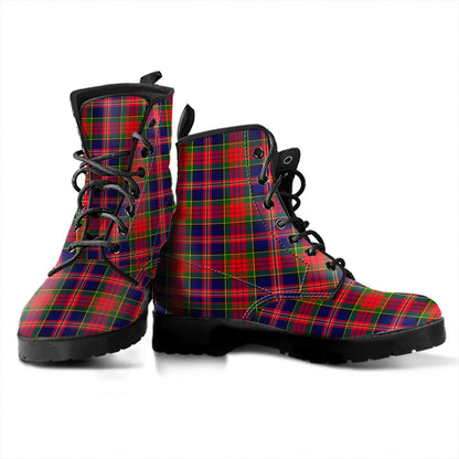 MacPherson Modern Tartan Plaid Leather Boots