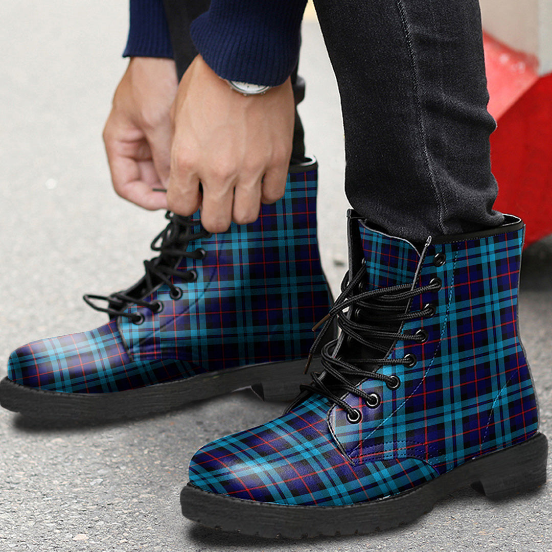 McCorquodale Tartan Plaid Leather Boots