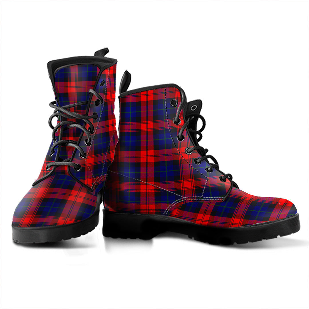 MacLachlan Modern Tartan Plaid Leather Boots