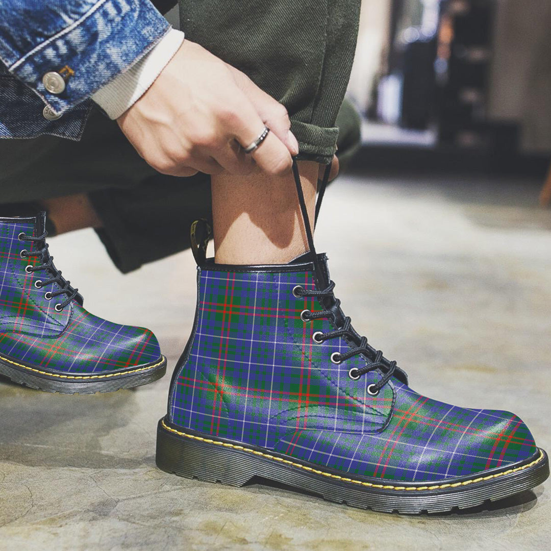 Edmonstone Tartan Plaid Leather Boots