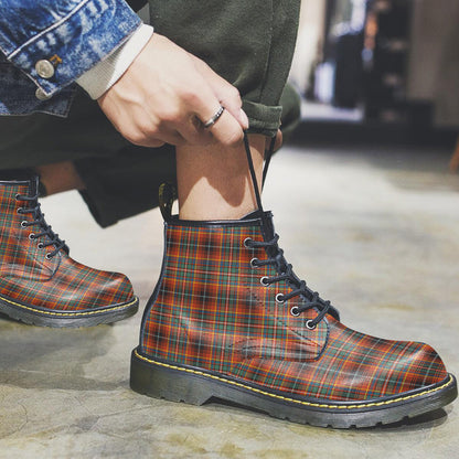 Innes Ancient Tartan Plaid Leather Boots