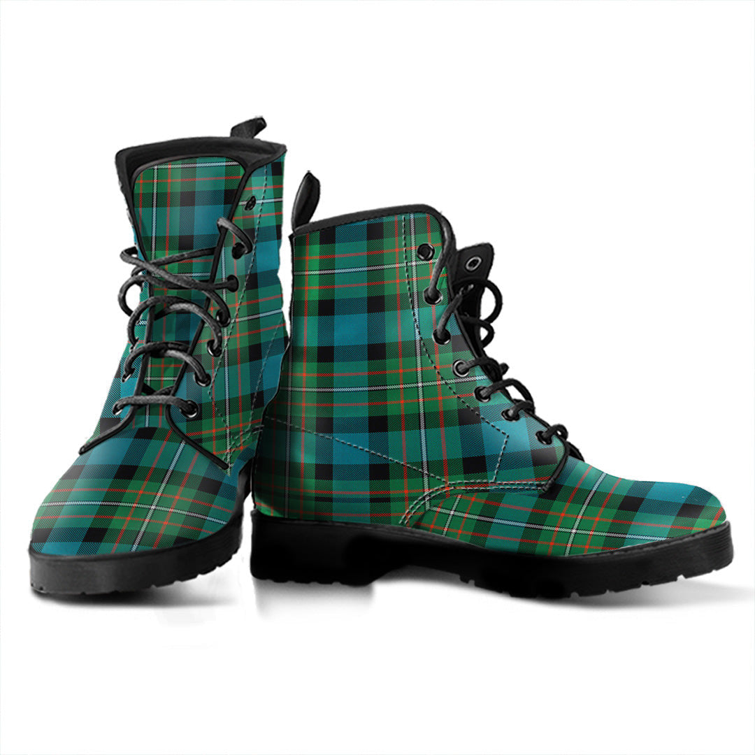 FERGUSON ANCIENT Tartan Plaid Leather Boots