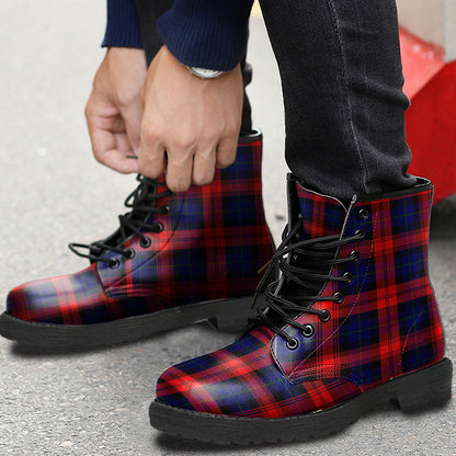 MacLachlan Modern Tartan Plaid Leather Boots