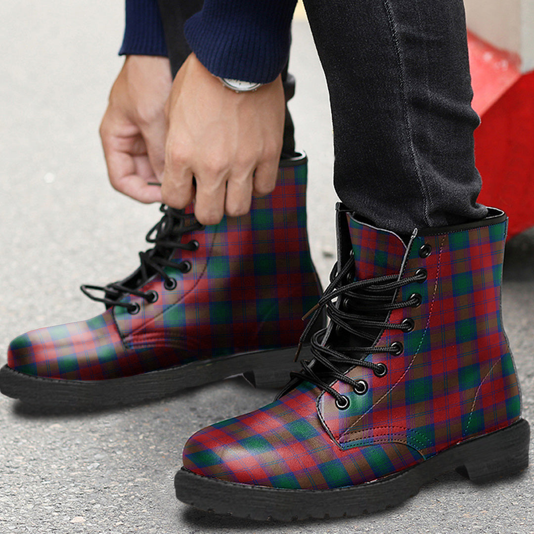 Lindsay Modern Tartan Plaid Leather Boots