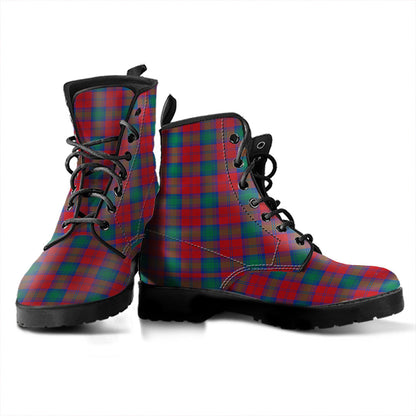 Lindsay Modern Tartan Plaid Leather Boots