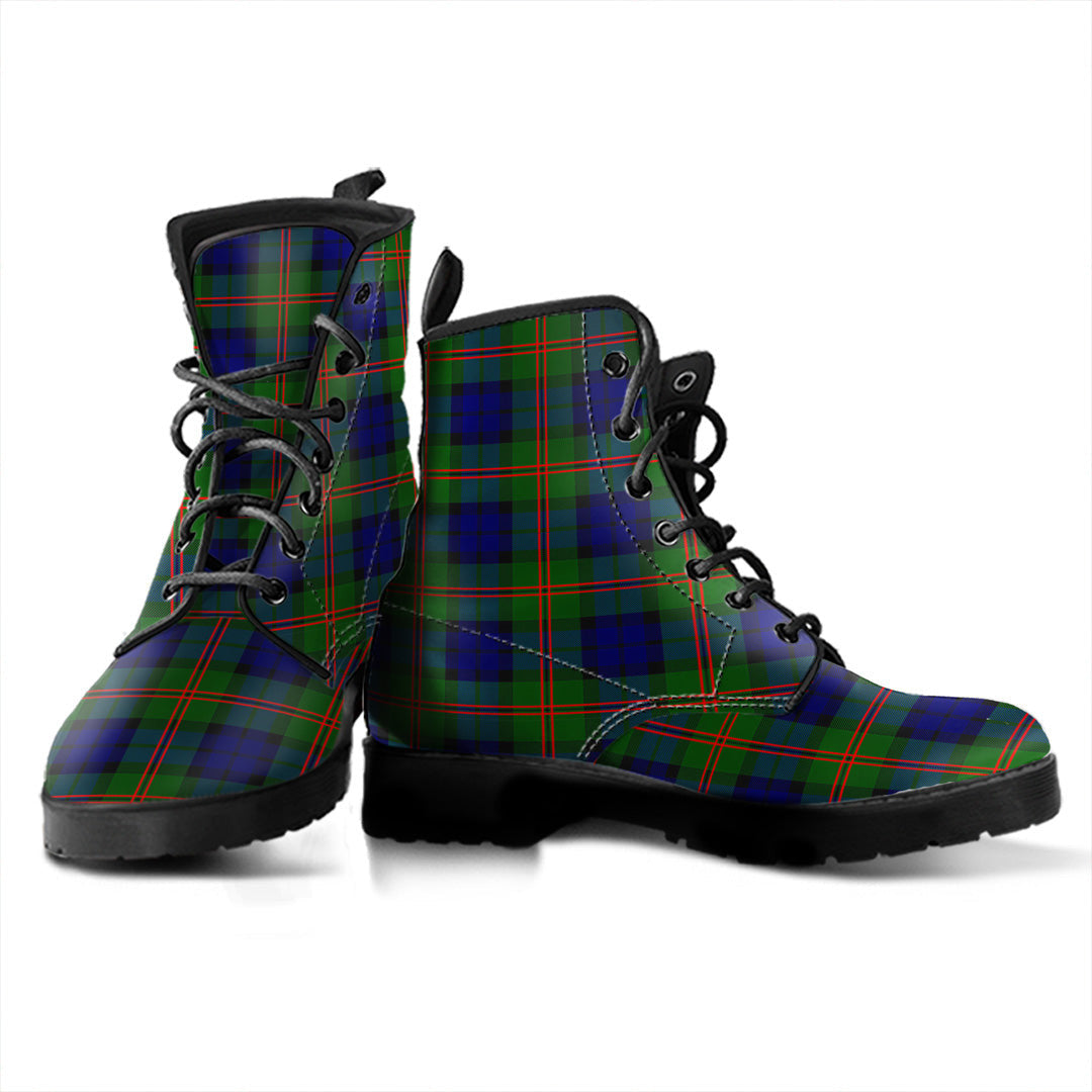 Dundas Modern 02 Tartan Plaid Leather Boots