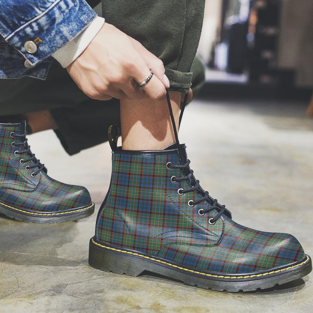 Nicolson Hunting Ancient Tartan Plaid Leather Boots