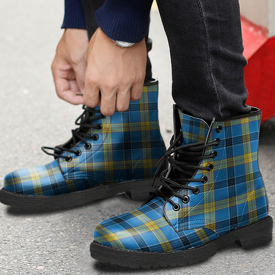 Laing Tartan Plaid Leather Boots